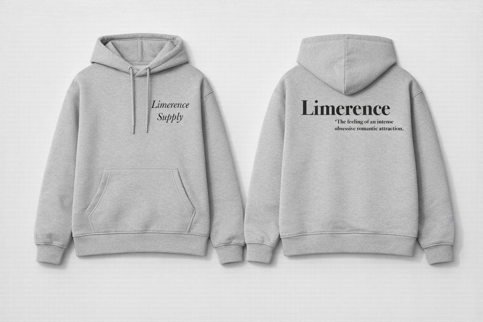 Limerence Supply Grey Hoodie - Aurora Collection